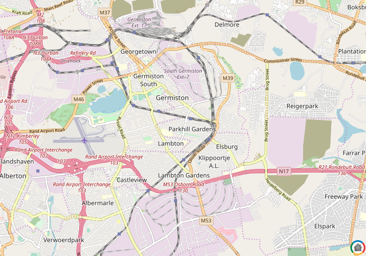 Map location of Parkhill Gardens
